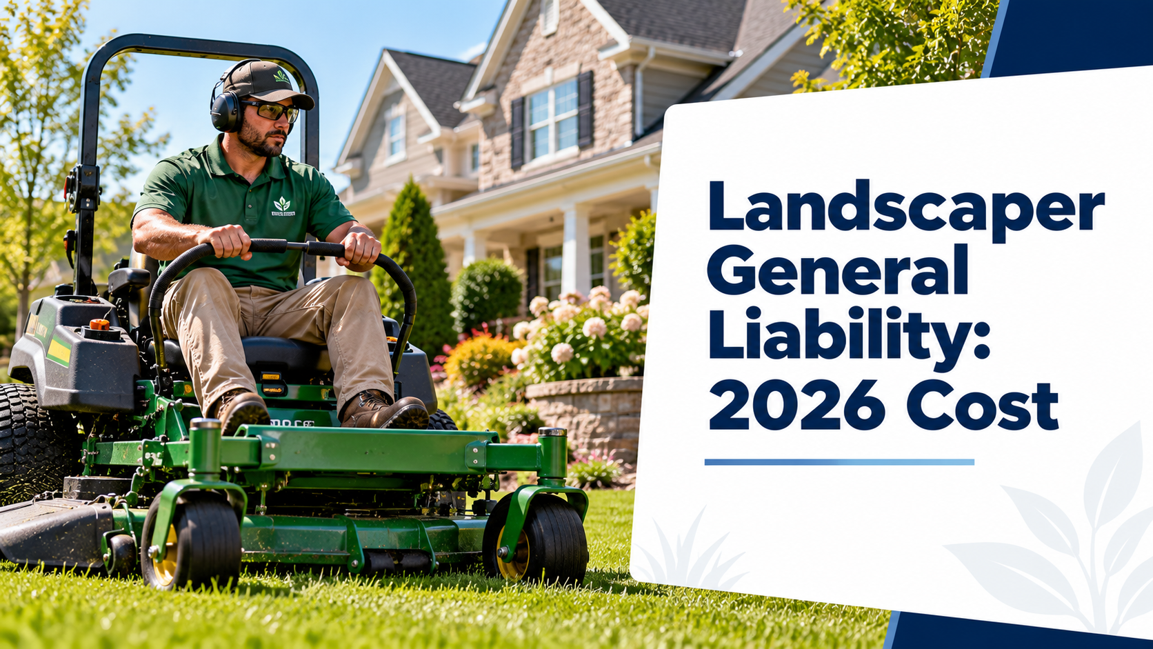 A landscaper operating a commercial lawn mower - general liability insurance requirements.