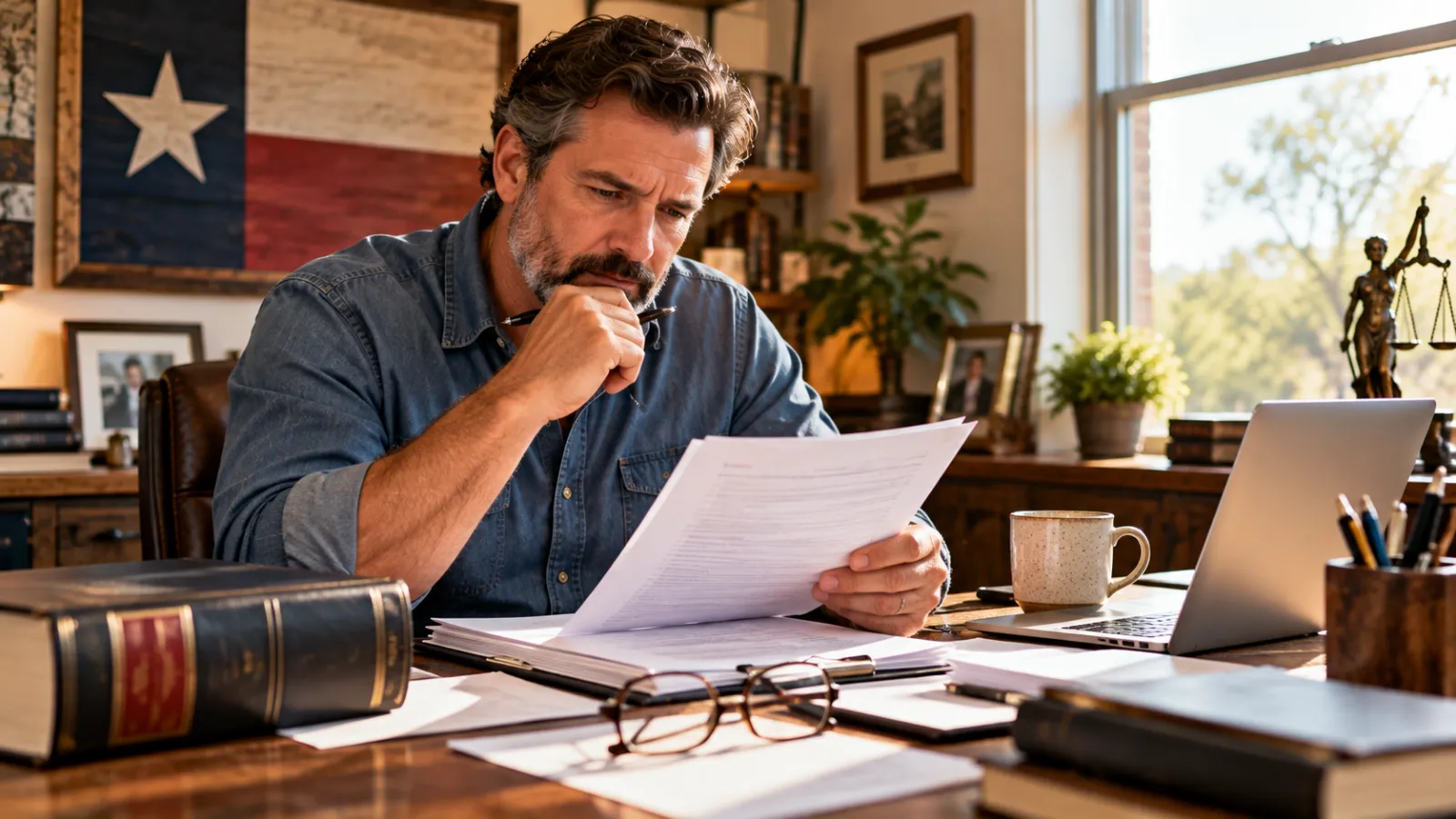 Texas small business owner reviewing workers comp exemption rules and labor code requirements