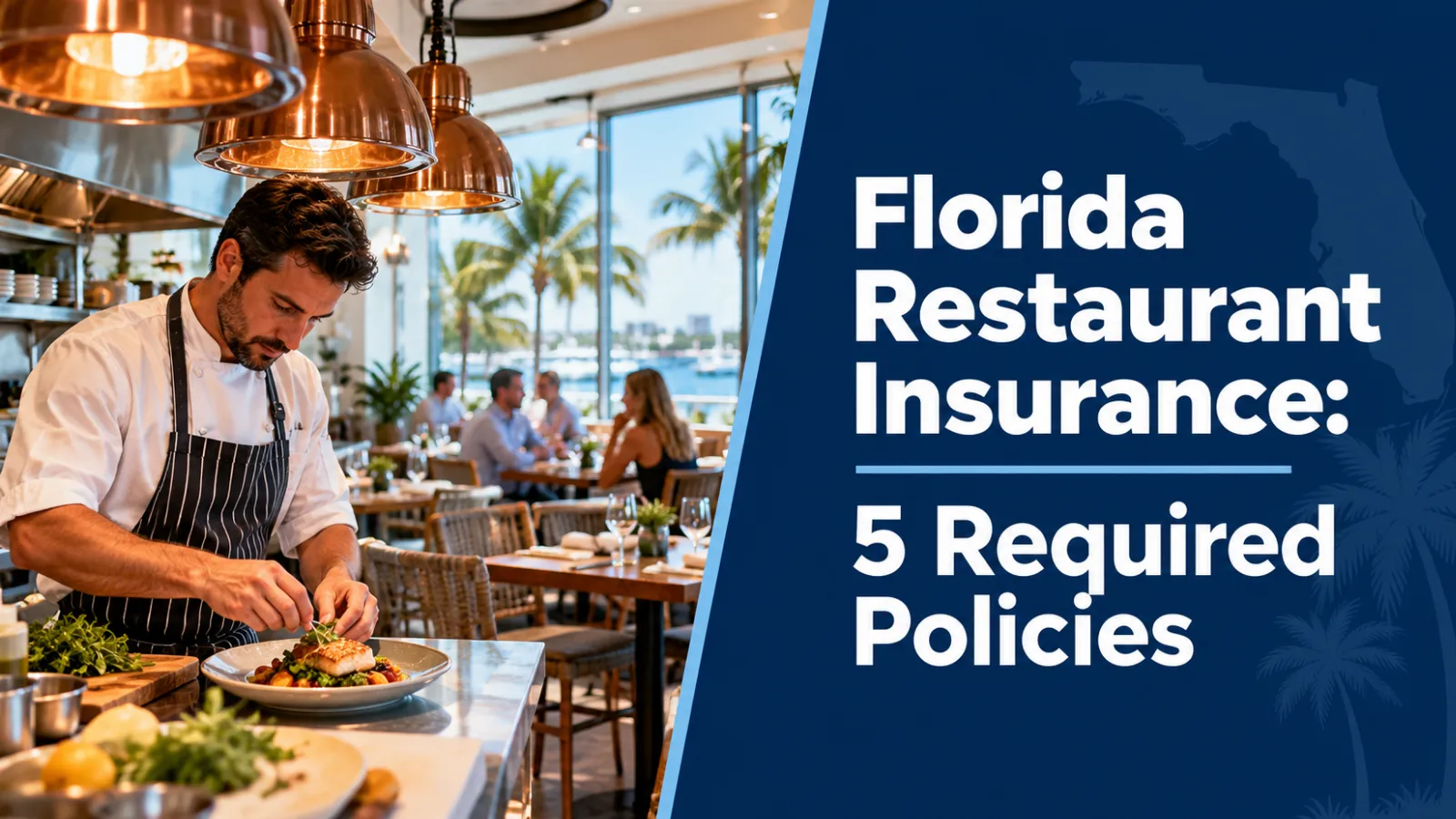 Florida restaurant owner reviewing 2026 insurance requirements for workers comp and liquor liability.