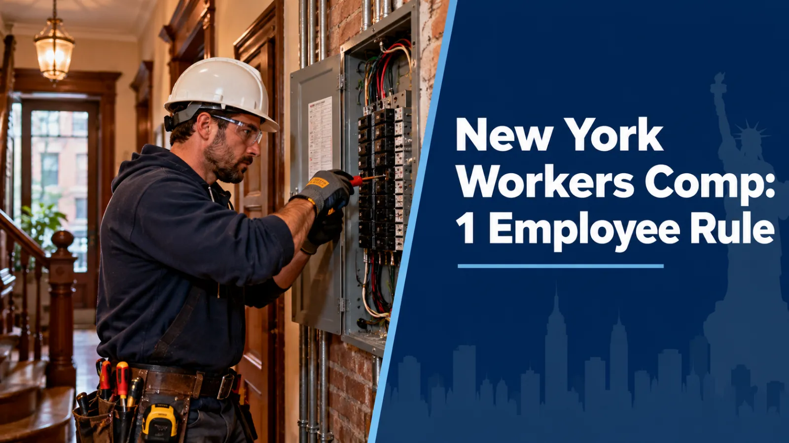 New York electrician working on an electrical panel - workers comp requirements for 1 employee.